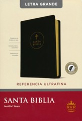 Santa Biblia RVR60, Edición de referencia ultrafina, letra grande, SentiPiel, Negro, Índice (RVR60 UltraThin Reference Bible--soft leather-look, black (indexed))