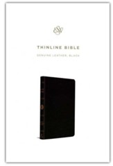 ESV Thinline Bible, Genuine Leather,  Black