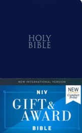 NIV, Gift and Award Bible, Leather-Look, Blue, Comfort Print
