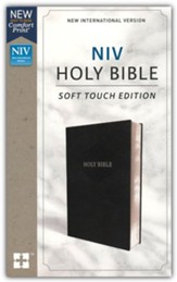 NIV Comfort Print Holy Bible, Soft Touch Edition, Imitation Leather, Black