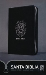 Santa Biblia NTV, Edición zíper, León, SentiPiel, Negro) (NTV     Holy Bible, Zipper Edition--soft leather-look, black with lion)