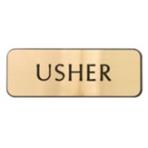 Usher Badge, Magnetic, Gold
