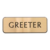 Greeter Badge, Magnetic, Gold