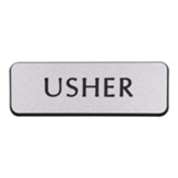 Usher Badge, Magnetic, Silver