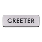 Greeter Badge, Magnetic, Silver