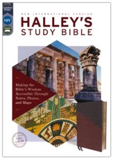 NIV Halley's Study Bible, Comfort Print, Leathersoft, Brown