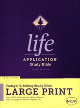 NKJV Life Application Study Bible, Third Edition, Large Print (Red Letter, Hardcover)