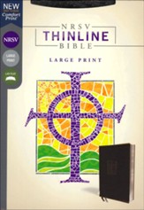 NRSV, Thinline Bible, Large Print, Leathersoft, Black, Comfort Print