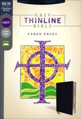 NRSV, Thinline Bible, Large Print,  Bonded Leather, Black, Comfort Print