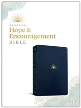 NLT DaySpring Hope & Encouragement Bible--soft leather-look, navy blue