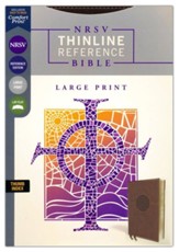 NRSV Large-Print Thinline Reference  Bible--soft leather-look, brown (indexed) - Slightly Imperfect