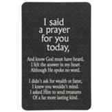 I Said a Prayer for You Pocket Card