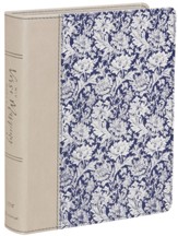 NIV Verse Mapping Bible--soft leather-look, navy floral
