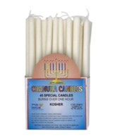 Hanukkah Candles, 45 White Candles for Menorah