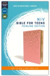 NIV Thinline Bible for Teens, Comfort Print--soft leather-look, pink (red letter)
