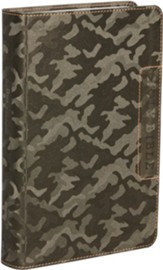 NIV Boys' Bible--soft leather-look, brown camo - Imperfectly Imprinted Bibles