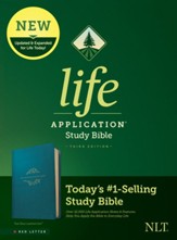 NLT Life Application Study Bible, Third Edition--soft leather-look, teal blue