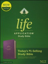 NLT Life Application Study Bible,  Third Edition--soft leather-look, purple