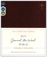 NIV Double-Column Journal the Word  Bible, Comfort Print--soft leather-look, brown