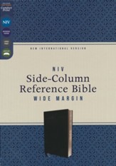 NIV Wide Margin Side-Column Reference Bible, Comfort Print--soft leather-look, black