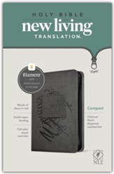 NLT Compact Bible, Filament Enabled  Edition--soft leather-look, charcoal patch