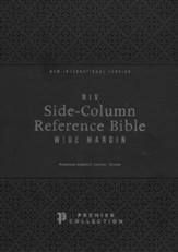 NIV Wide Margin Side-Column Reference Bible, Comfort Print--premium goatskin leather, brown