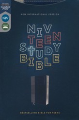 NIV, Teen Study Bible, Leathersoft, Blue/Gray, Comfort Print - Imperfectly Imprinted Bibles