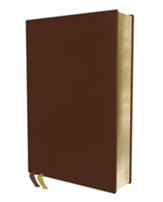 NIV Giant-Print Thinline Bible, Comfort Print--genuine buffalo leather, brown