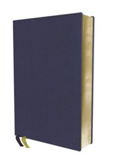 NIV Large-Print Thinline Reference Bible, Comfort Print--genuine buffalo leather, blue