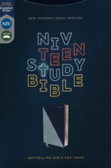 NIV, Teen Study Bible, Leathersoft, Teal/Blue, Comfort Print - Imperfectly Imprinted Bibles