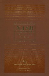 NASB 1995 Thinline Bible, Comfort  Print--genuine buffalo leather, brown