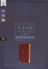 NASB 1995 Large-Print Thinline  Bible, Comfort Print--soft leather-look, brown (indexed)