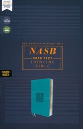NASB 2020 Thinline Bible, Comfort Print--soft leather-look, teal (indexed)