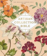NASB 1995 Artisan Collection Bible, Comfort Print--soft leather-look, almond floral - Slightly Imperfect