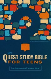 NIV Quest Study Bible for Teens, Comfort Print--hardcover, navy