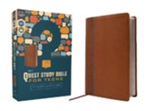 NIV Quest Study Bible for Teens, Comfort Print--soft leather-look, brown