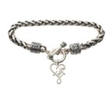 Faith Heart Necklace, Silver