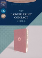 NIV Larger Print Compact Bible--soft  leather-look, pink