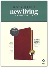 NLT Super Giant Print Bible, Filament Enabled Edition (Red Letter, LeatherLike, Brown, Indexed)