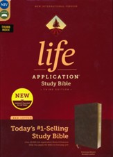 NIV Life Application Study Bible, Third Edition--bonded leather, brown (indexed)
