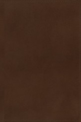 NIV Thinline Large-Print Bible, Premier Collection--premium goatskin leather, brown