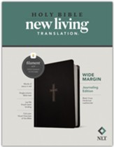 NLT Wide Margin Bible, Filament  Enabled Edition--hardcover, black cross