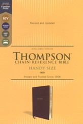 KJV Thompson Chain-Reference Bible, Handy Size, Comfort Print--soft leather-look, burgundy