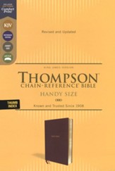 KJV Thompson Chain-Reference Bible,  Handy Size, Comfort Print--soft leather-look, burgundy (indexed)