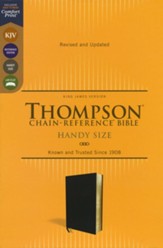 KJV Thompson Chain-Reference Bible, Handy Size, Comfort Print--european bonded leather, black