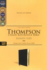 KJV Thompson Chain-Reference Bible, Handy Size, Comfort Print--european bonded leather, black (indexed)