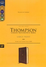 KJV Thompson Chain-Reference Bible, Large Print, Comfort Print--soft leather-look, brown (indexed)