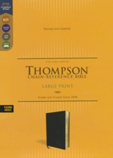 KJV Thompson Chain-Reference Bible,  Large Print, Comfort Print--european bonded leather, black (indexed)