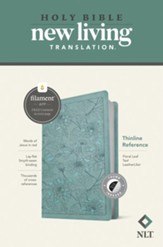 NLT Thinline Reference Bible, Filament Enabled Edition--soft leather-look, floral leaf teal (indexed)