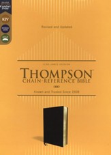 KJV Thompson Chain-Reference Bible, Comfort Print--european bonded leather, black
